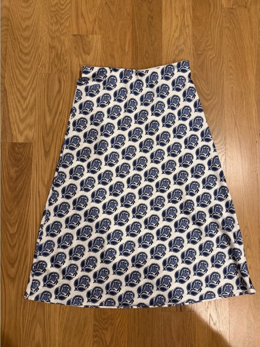 J.Crew Gwyneth slip skirt bouquet block print